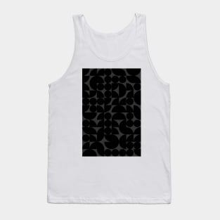 Black Colored Geometric Pattern - Shapes #9 Tank Top